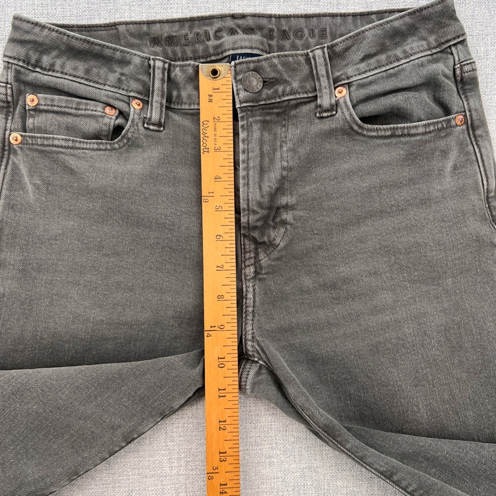 American Eagle Original Bootcut Jeans Men 30x34 (fits 32x33) Gray Classic Denim - Picture 11 of 12
